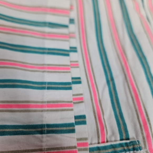 Vintage 80s Columbia Neon Striped Radical Sleeve Button Front Shirt Large J65 - Picture 11 of 13